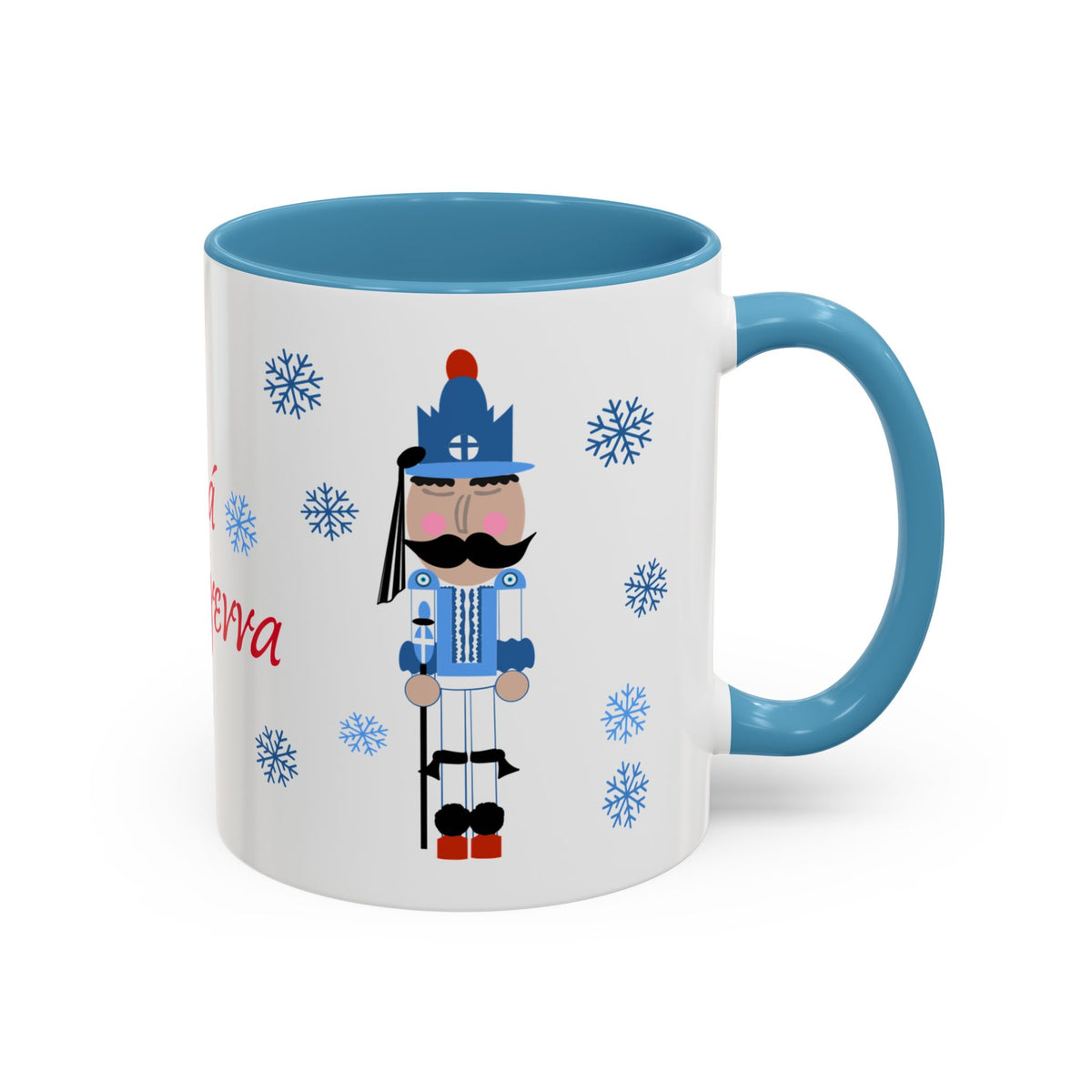 Coffee Mug, Greek Evzone Nutcracker Christmas Greetings Mug, Accent Mug, Holiday Mug, Gift Mug, Collectible