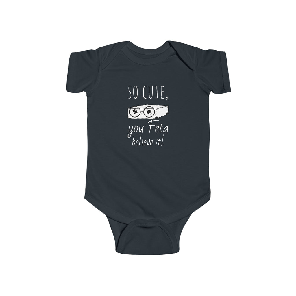 Cute Feta Cheese Baby Bodysuit | Cute Cheese Onesie