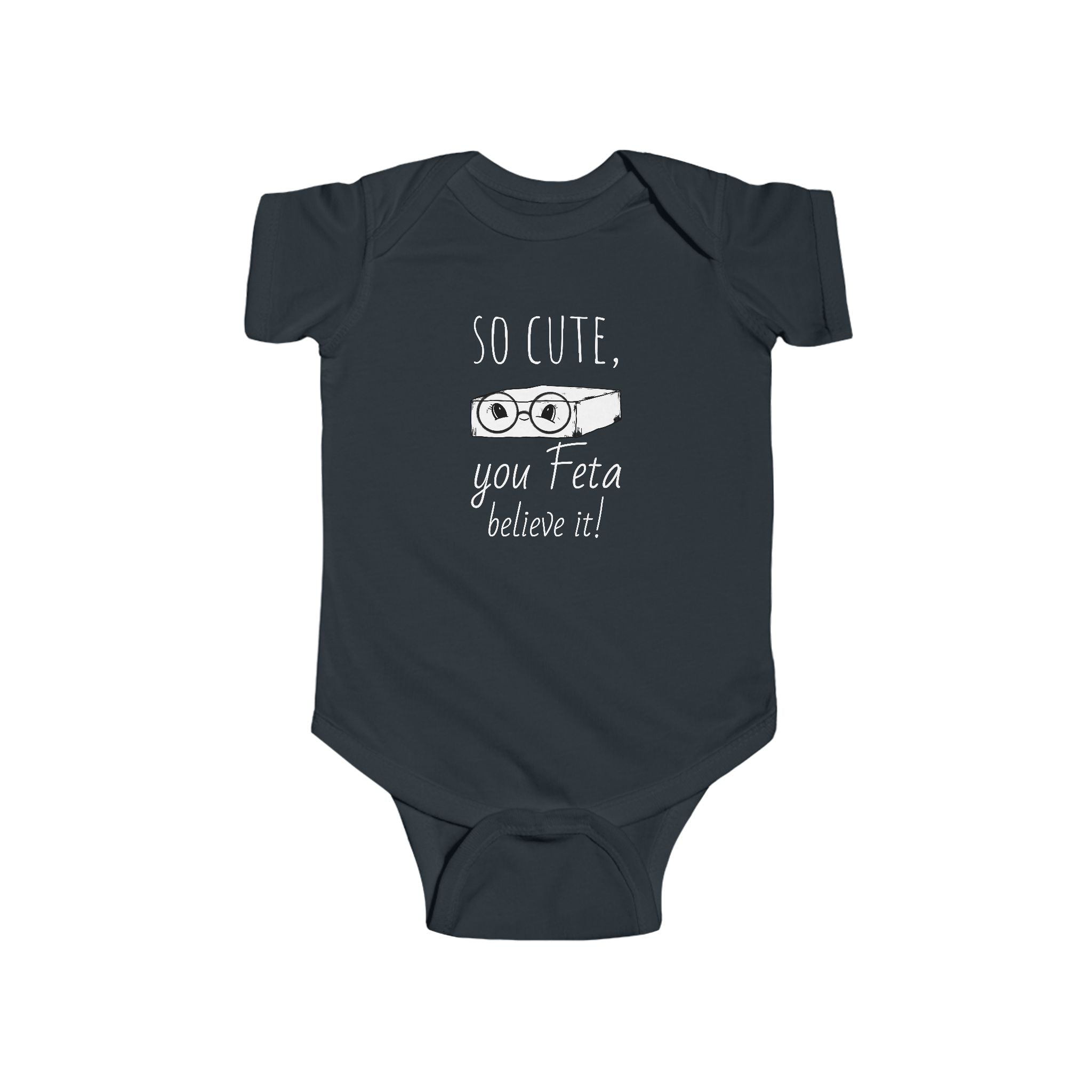 Cute Feta Cheese Baby Bodysuit | Cute Cheese Onesie