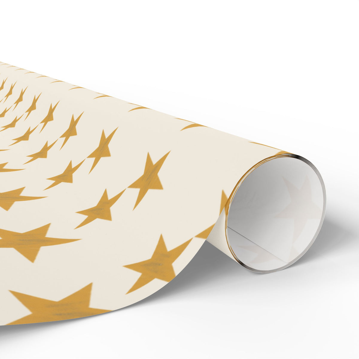 Byzantine Gold Stars Wrapping Papers | Metallic Star Pattern