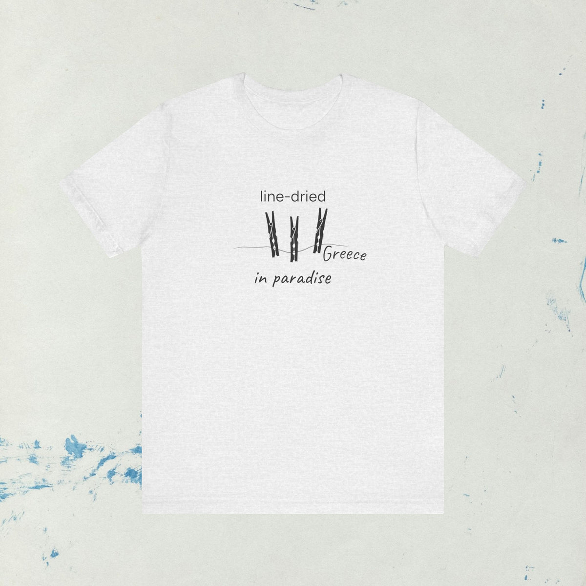 Greece summer memories t-shirt | Minimal Greek Souvenir Tee, clothes pin linocut