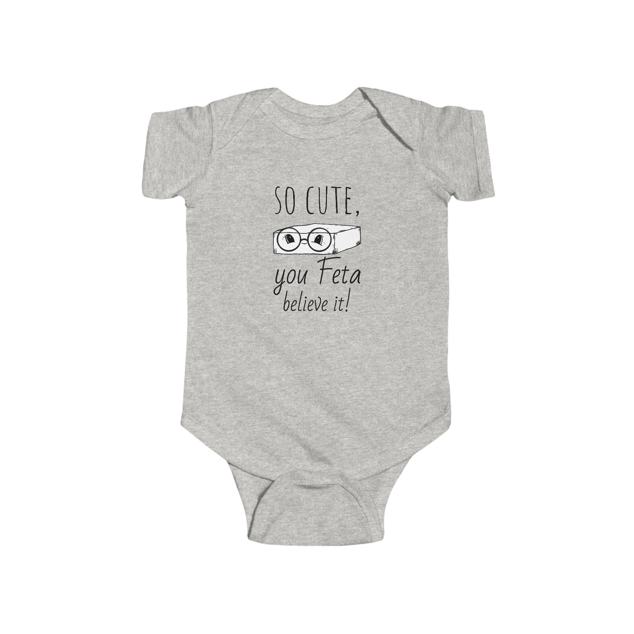 Cute Feta Cheese Baby Bodysuit | Cute Cheese Onesie