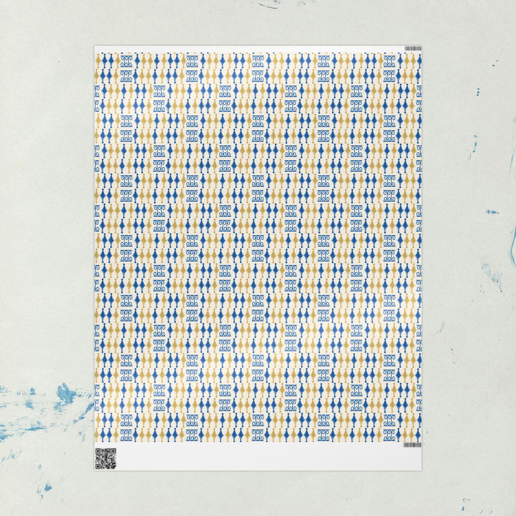 Navy & Gold Elegant Wrapping Paper | All Occasions Holiday Gift Wrap