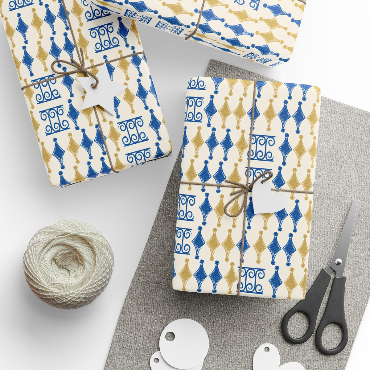 Navy & Gold Elegant Wrapping Paper | All Occasions Holiday Gift Wrap