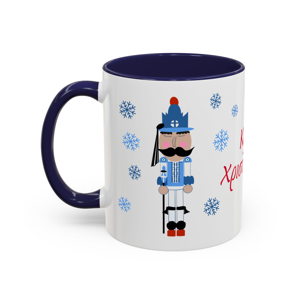 Coffee Mug, Greek Evzone Nutcracker Christmas Greetings Mug, Accent Mug, Holiday Mug, Gift Mug, Collectible