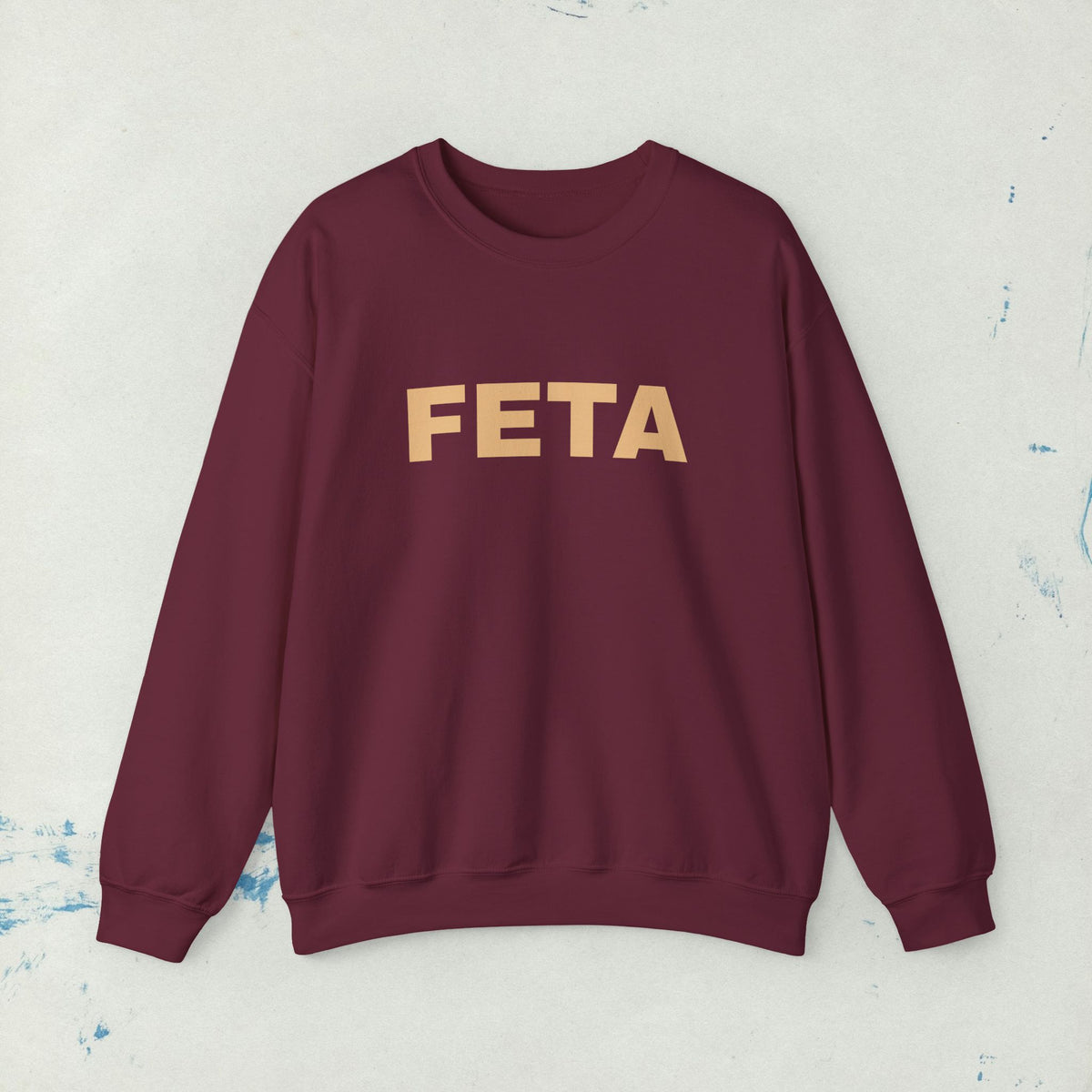 Feta Cheese Lovers Sweatshirt | Greek Foodie, Vintage Typography