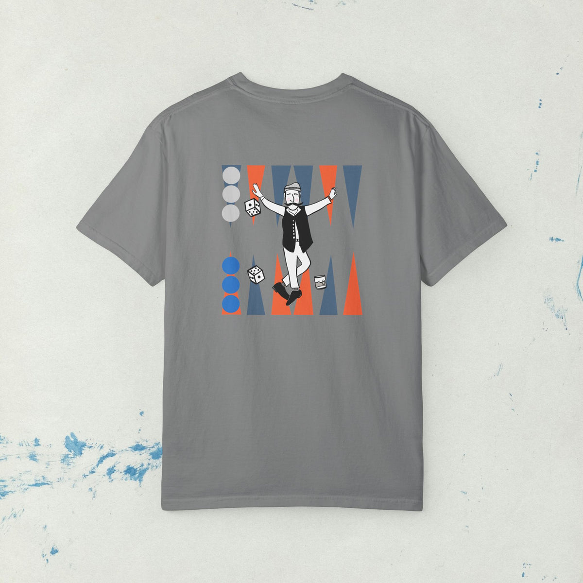 Backgammon Greek T-Shirt, Tavli Man, Unisex Garment-Dyed Tee, Greek Culture Shirt, Vintage Style Greek Tee, Greek Dad gift, pappou