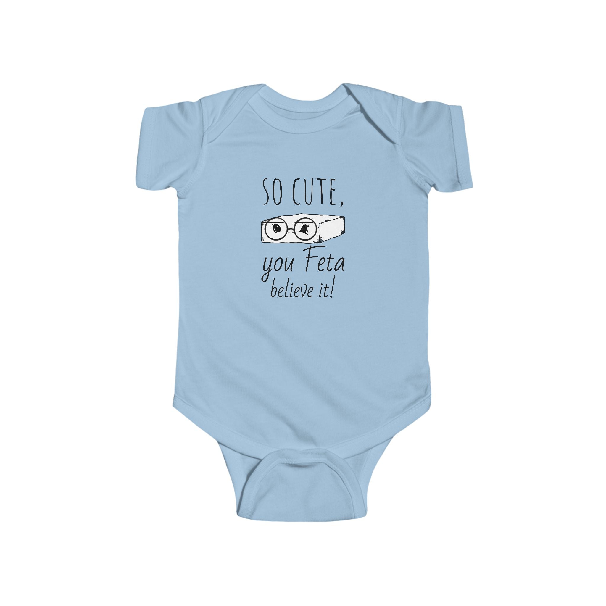 Cute Feta Cheese Baby Bodysuit | Cute Cheese Onesie