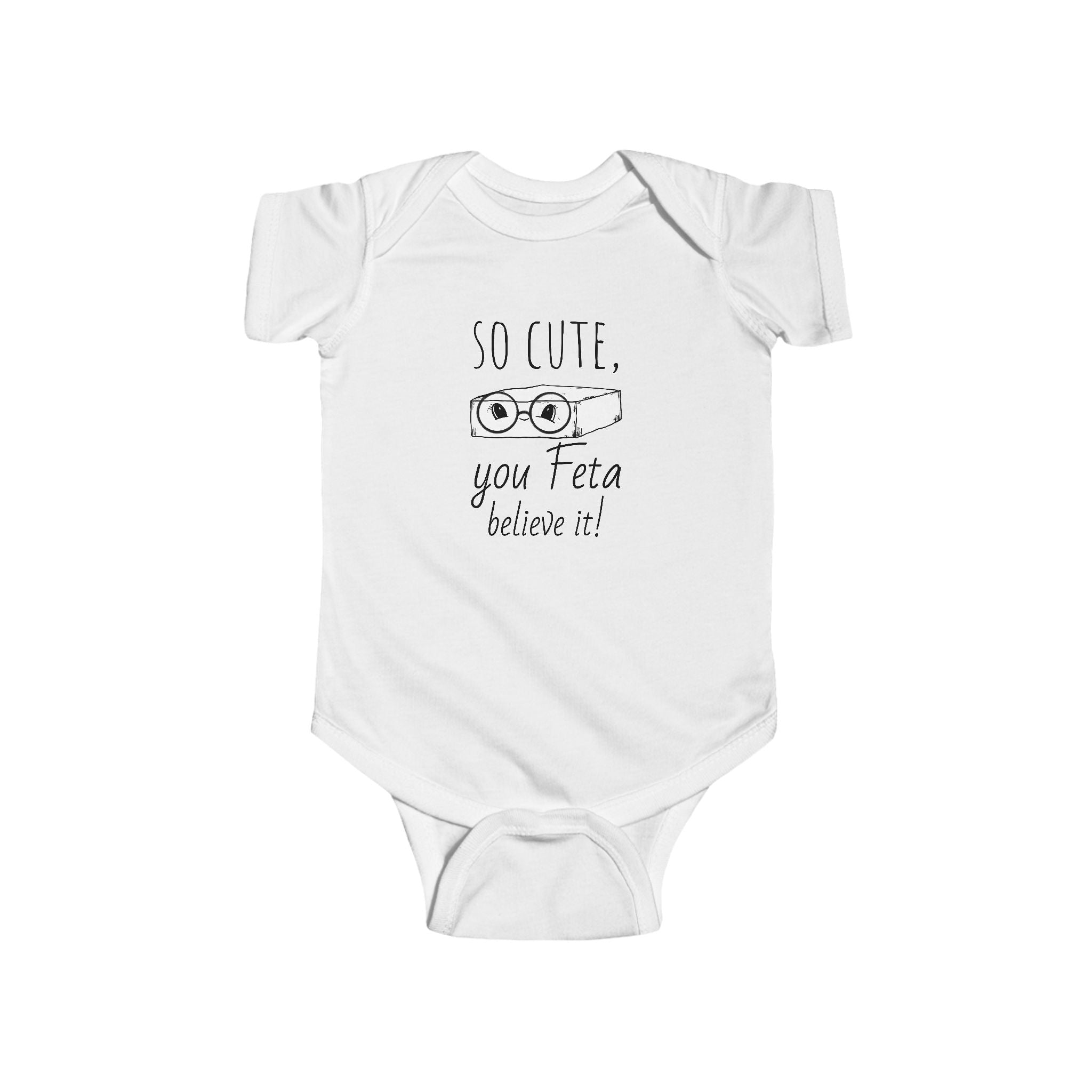 Cute Feta Cheese Baby Bodysuit | Cute Cheese Onesie