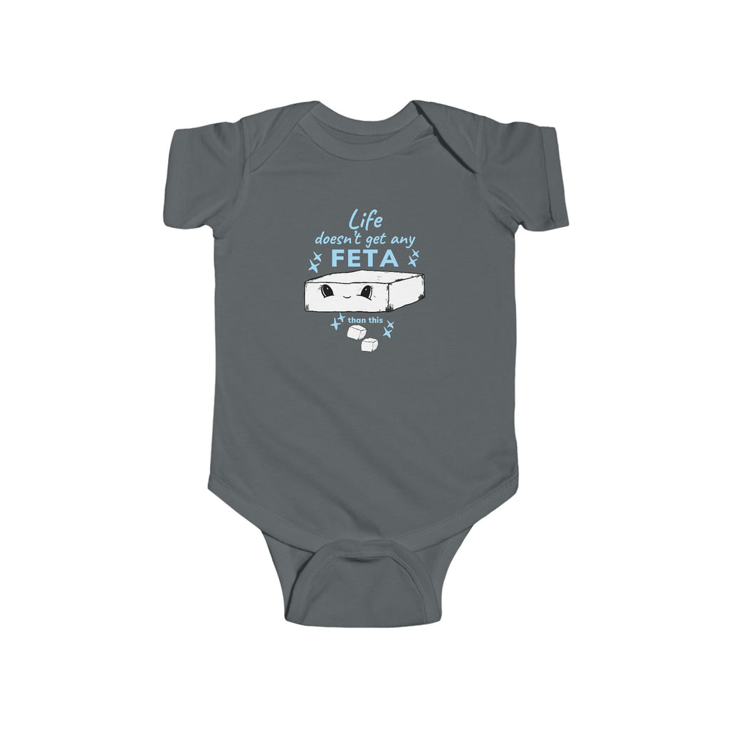 Greek Feta Infant Bodysuit, Cute Baby Onesie, Foodie Greek Baby Shirt, Gifts for Greek Food Lovers, Newborn Greek Apparel