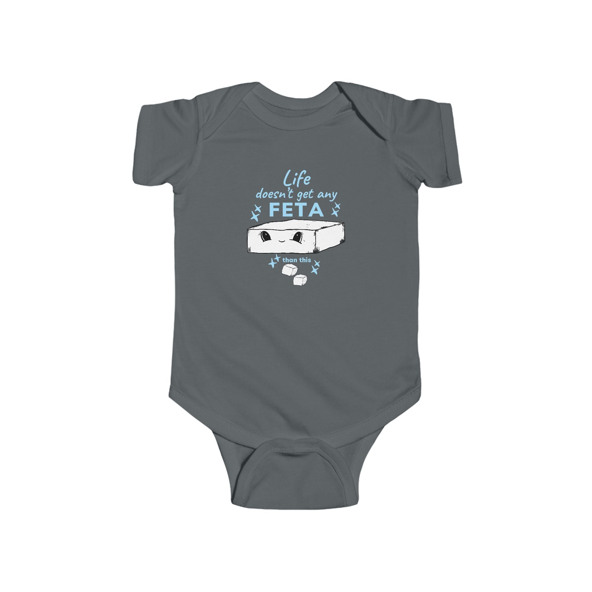Greek Feta Infant Bodysuit, Cute Baby Onesie, Foodie Greek Baby Shirt, Gifts for Greek Food Lovers, Newborn Greek Apparel