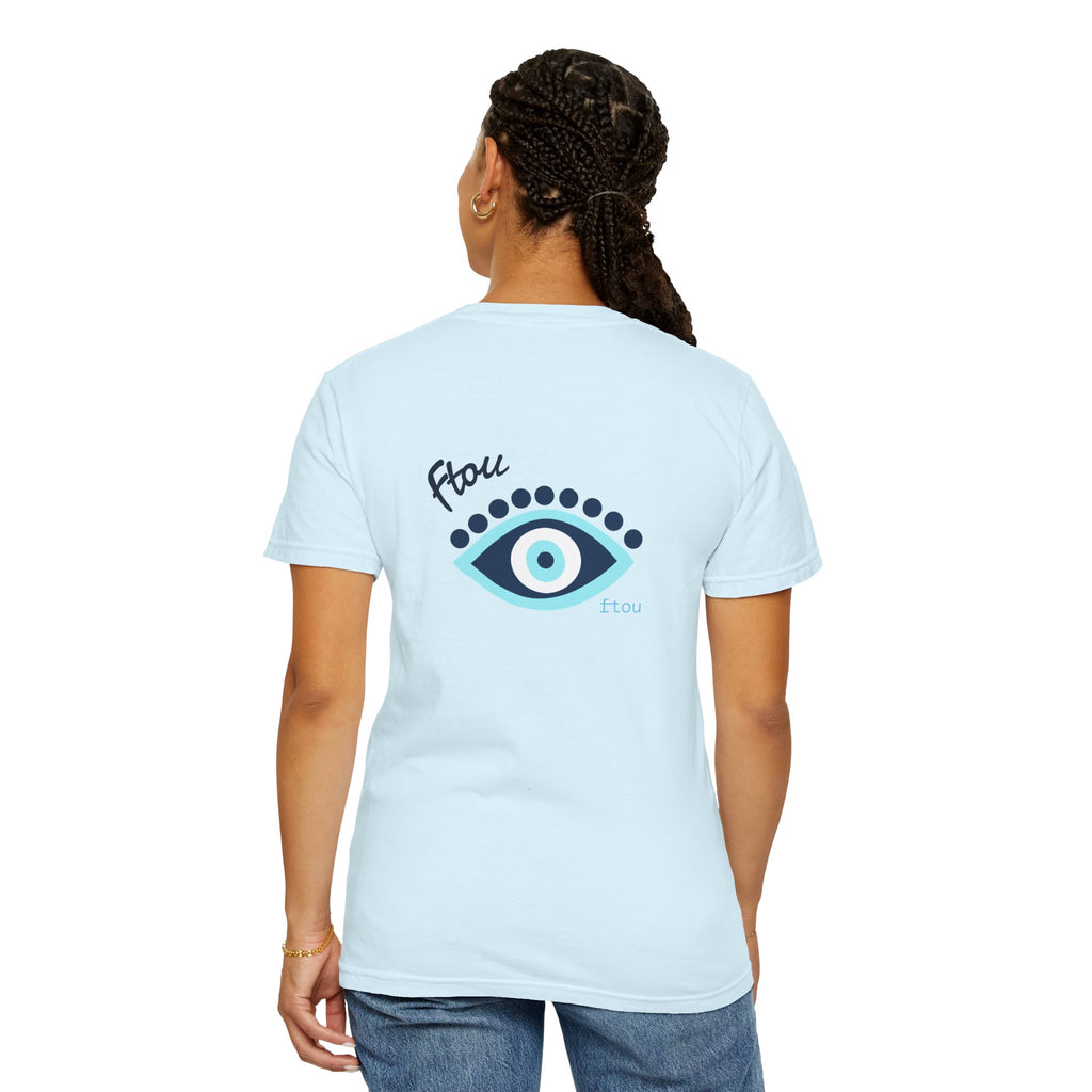 Greek Evil Eye, Mati Unisex T-shirt, Greek Culture Tee, Greek Language Shirt, Festival T, Comfort Colors T-shirt