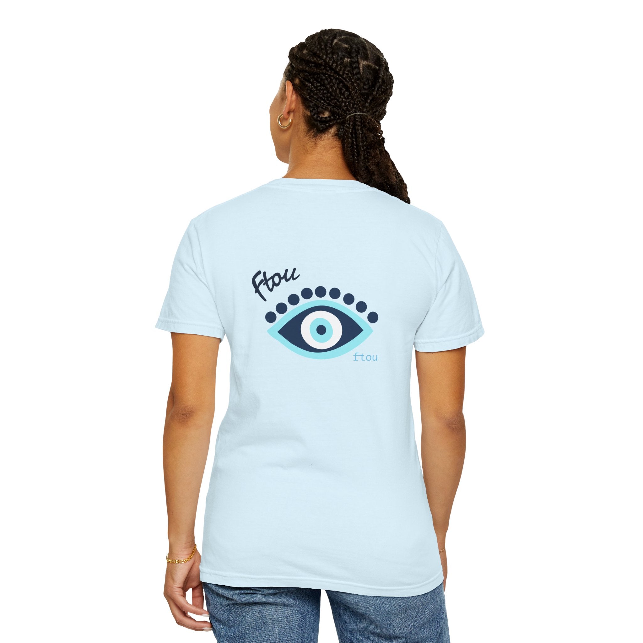 Greek Evil Eye, Mati Unisex T-shirt, Greek Culture Tee, Greek Language Shirt, Festival T, Comfort Colors T-shirt