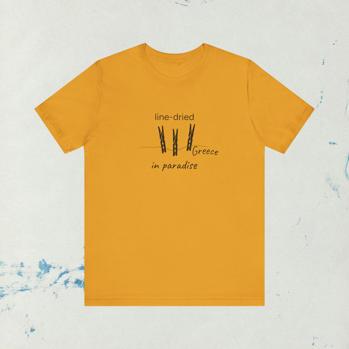 Greece summer memories t-shirt | Minimal Greek Souvenir Tee, clothes pin linocut