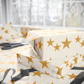 Byzantine Gold Stars Wrapping Papers | Metallic Star Pattern
