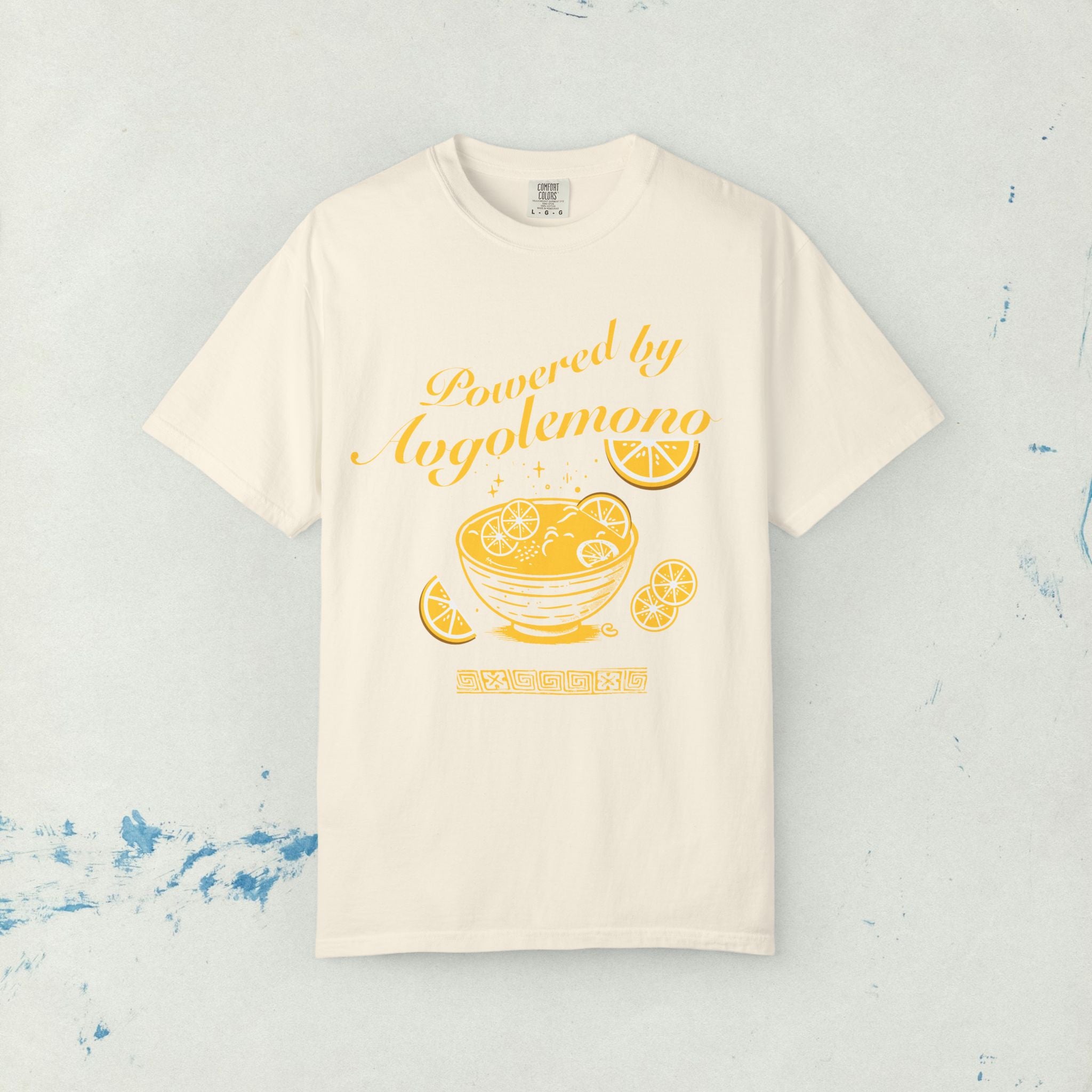 Avgolemono Greek Egg Lemon Soup Unisex T-shirt, Greek Cooking Cuisine Yiayia's Recipe Tee, Greek food T-shirt