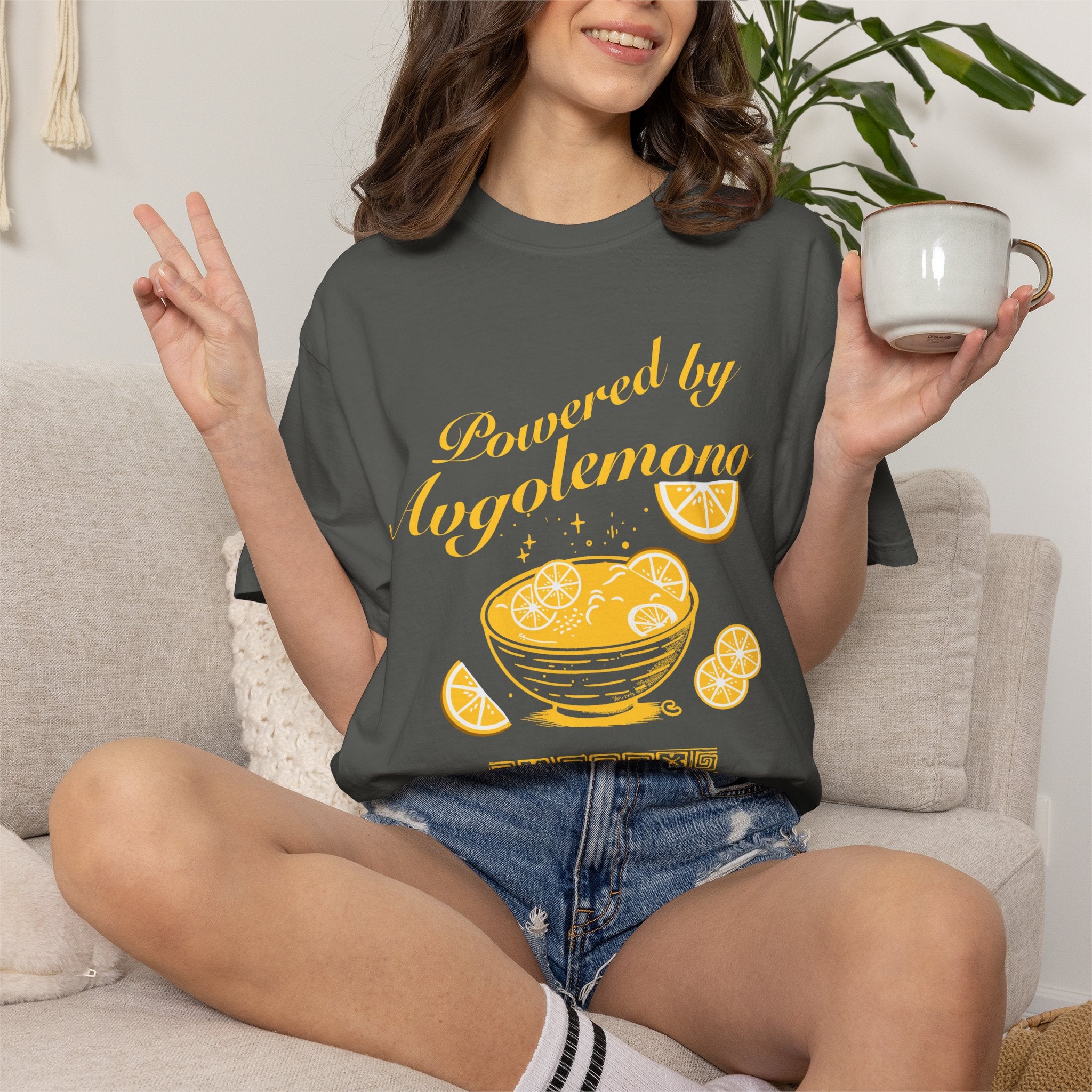 Avgolemono Greek Egg Lemon Soup Unisex T-shirt, Greek Cooking Cuisine Yiayia's Recipe Tee, Greek food T-shirt