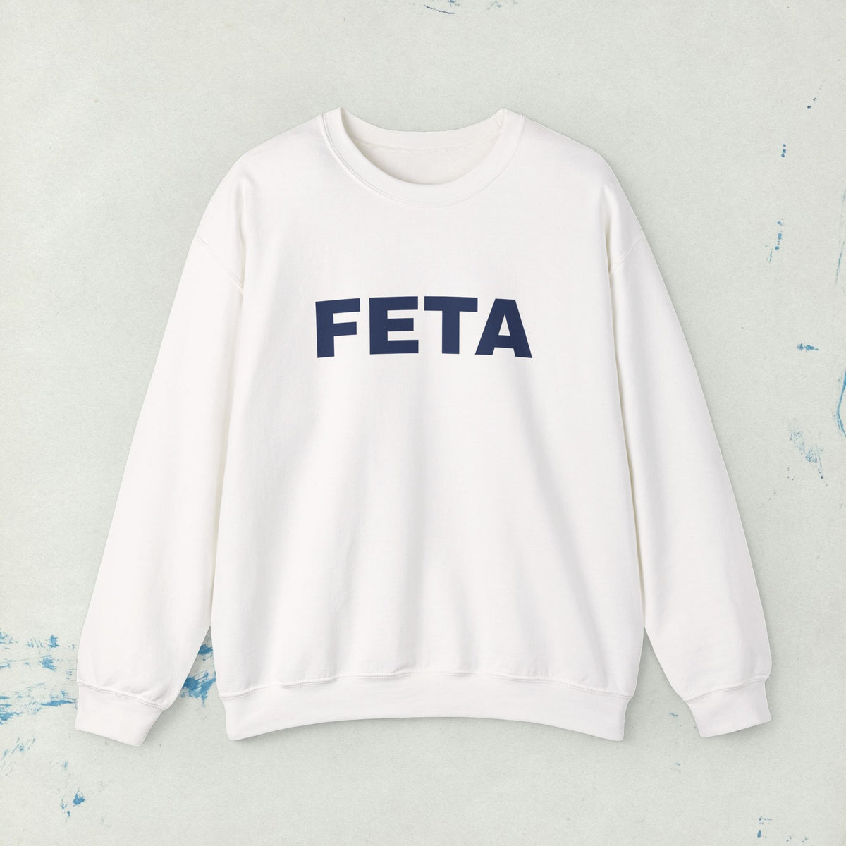Feta Cheese Lovers Sweatshirt | Greek Foodie, Vintage Typography