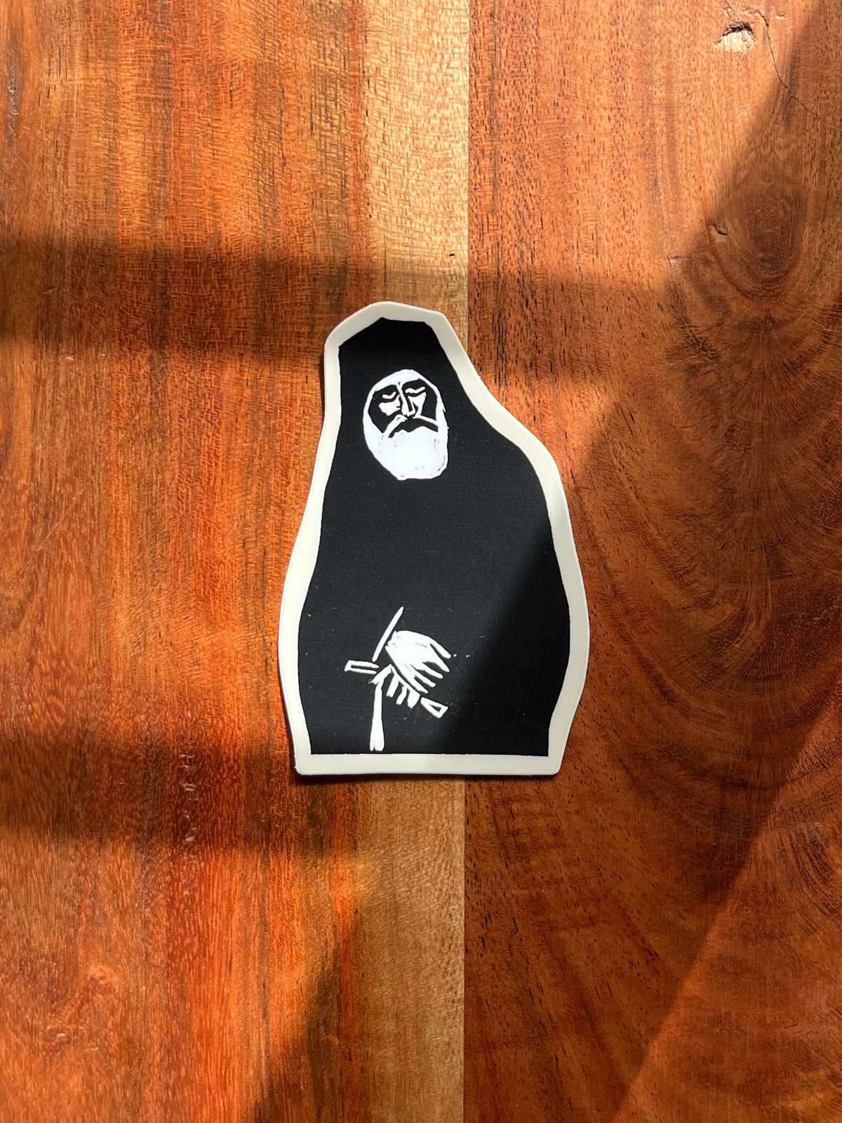 St. Paisios Linocut Sticker