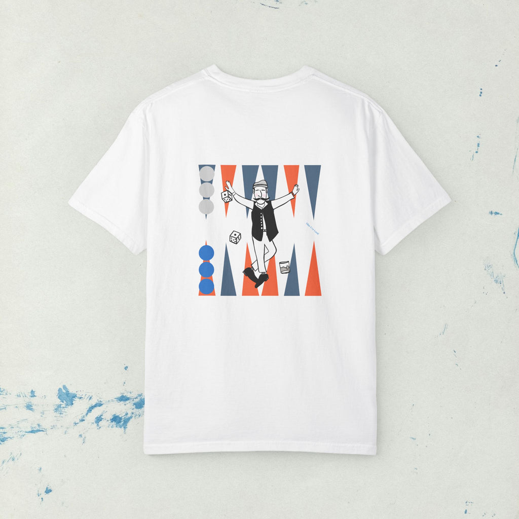 Backgammon Greek T-Shirt, Tavli Man, Unisex Garment-Dyed Tee, Greek Culture Shirt, Vintage Style Greek Tee, Greek Dad gift, pappou