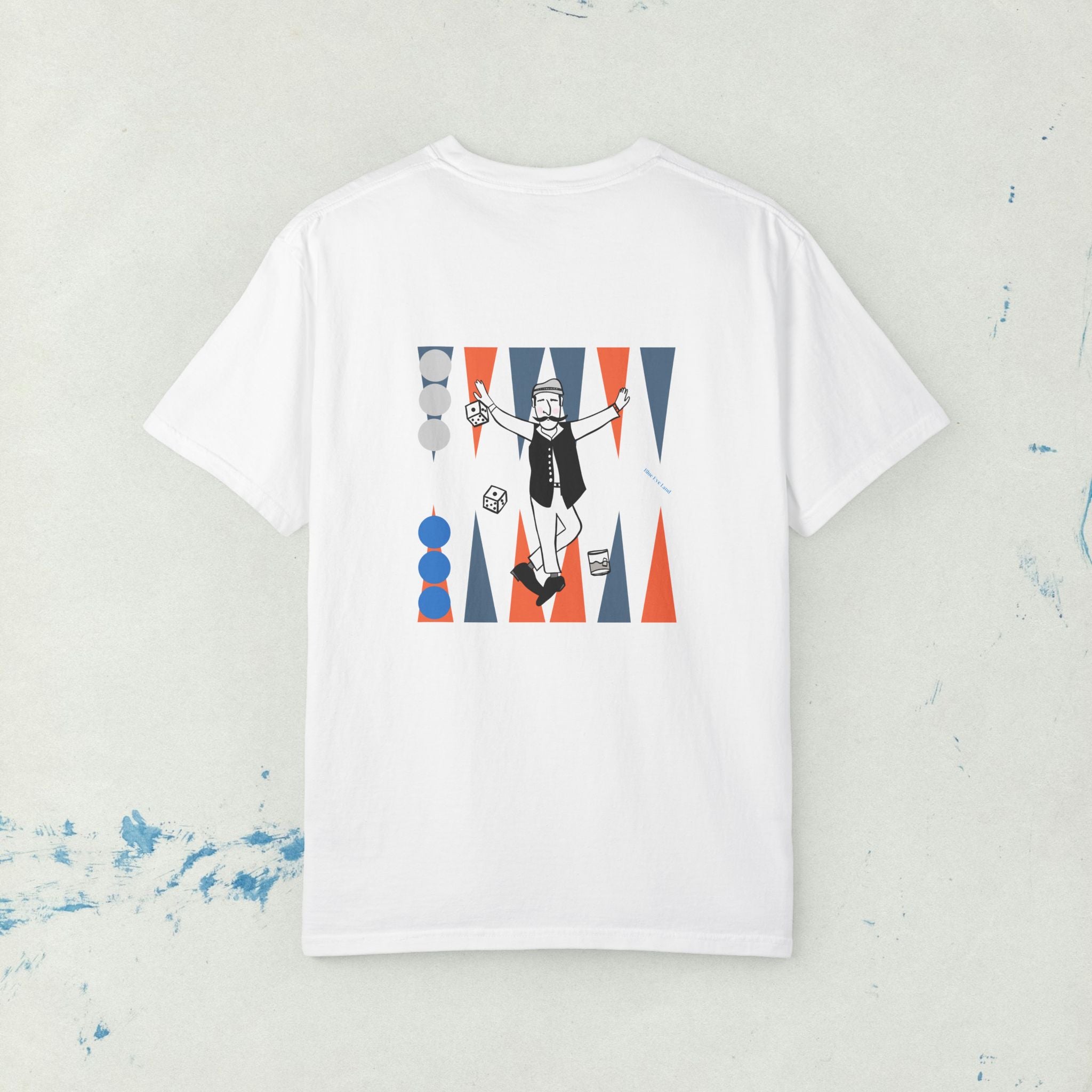 Backgammon Greek T-Shirt, Tavli Man, Unisex Garment-Dyed Tee, Greek Culture Shirt, Vintage Style Greek Tee, Greek Dad gift, pappou