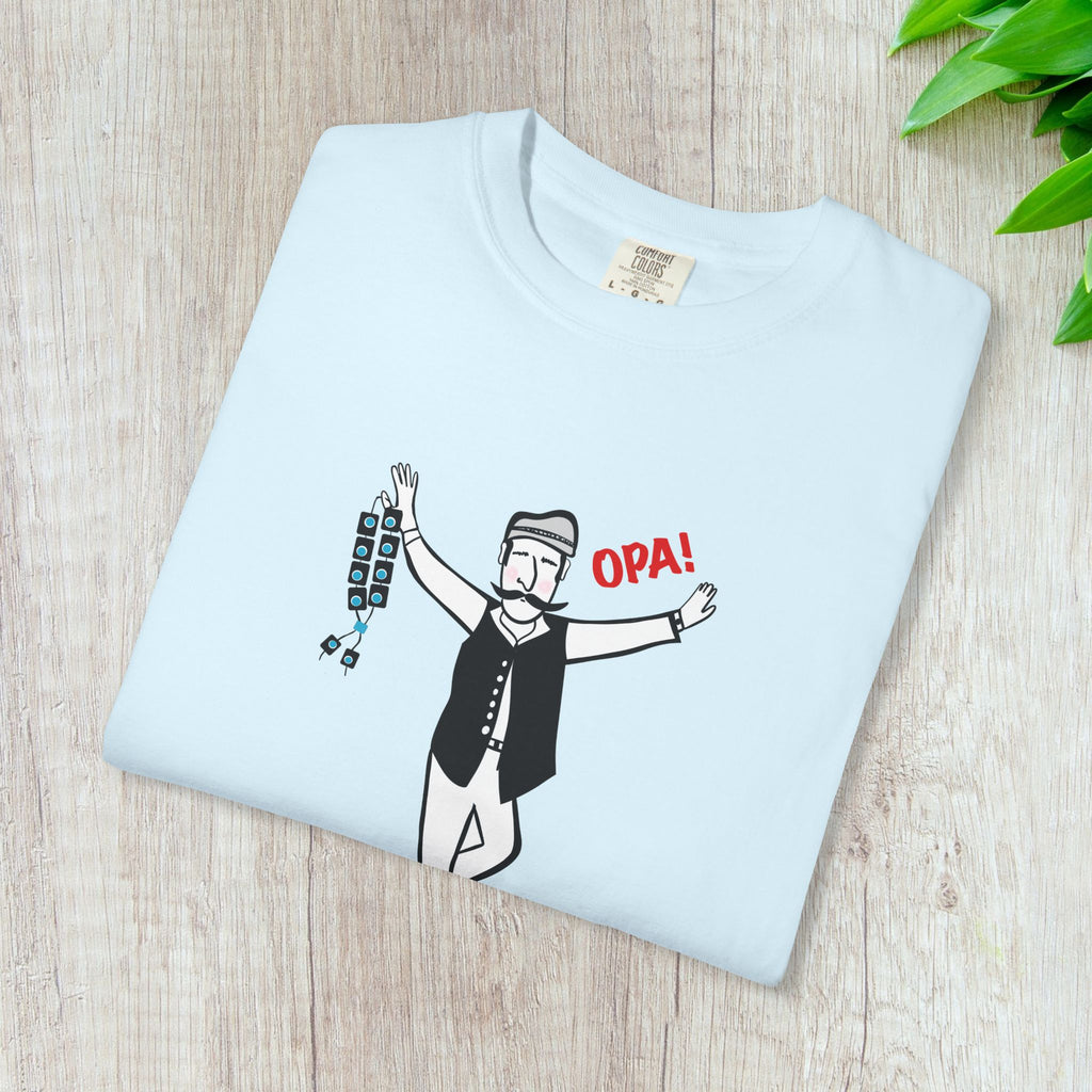 Greek Music & Dancing Unisex T-shirt, Opa Saying, Festival Gift Tee, Greek Culture Shirt, Greek Heritage Top