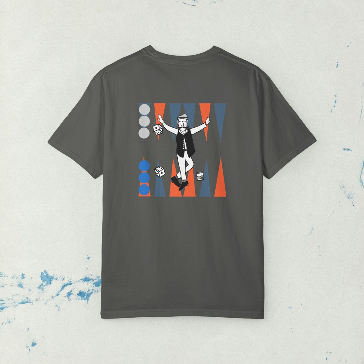 Backgammon Greek T-Shirt, Tavli Man, Unisex Garment-Dyed Tee, Greek Culture Shirt, Vintage Style Greek Tee, Greek Dad gift, pappou