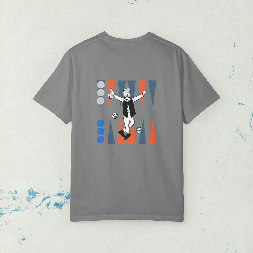Backgammon Greek T-Shirt, Tavli Man, Unisex Garment-Dyed Tee, Greek Culture Shirt, Vintage Style Greek Tee, Greek Dad gift, pappou