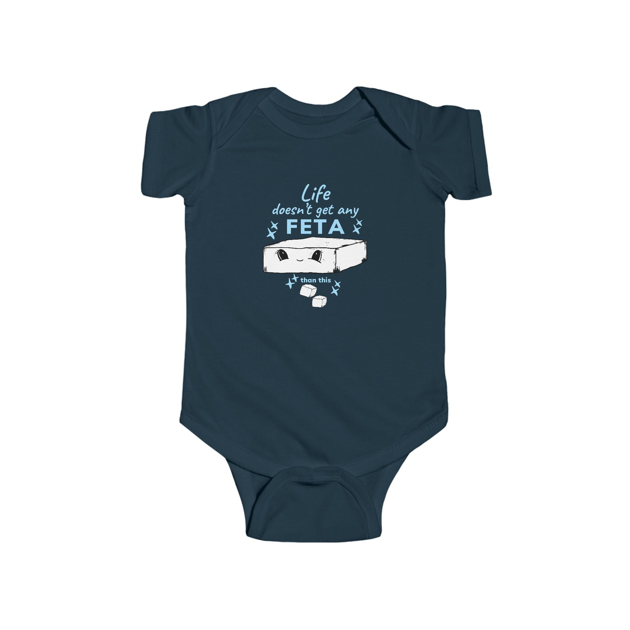 Greek Feta Infant Bodysuit, Cute Baby Onesie, Foodie Greek Baby Shirt, Gifts for Greek Food Lovers, Newborn Greek Apparel