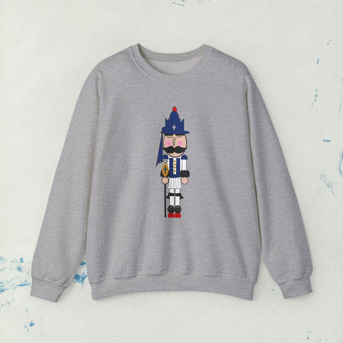Evzone Nutcracker Illustration Sweatshirt | Holiday Nutcracker Soldier Crewneck