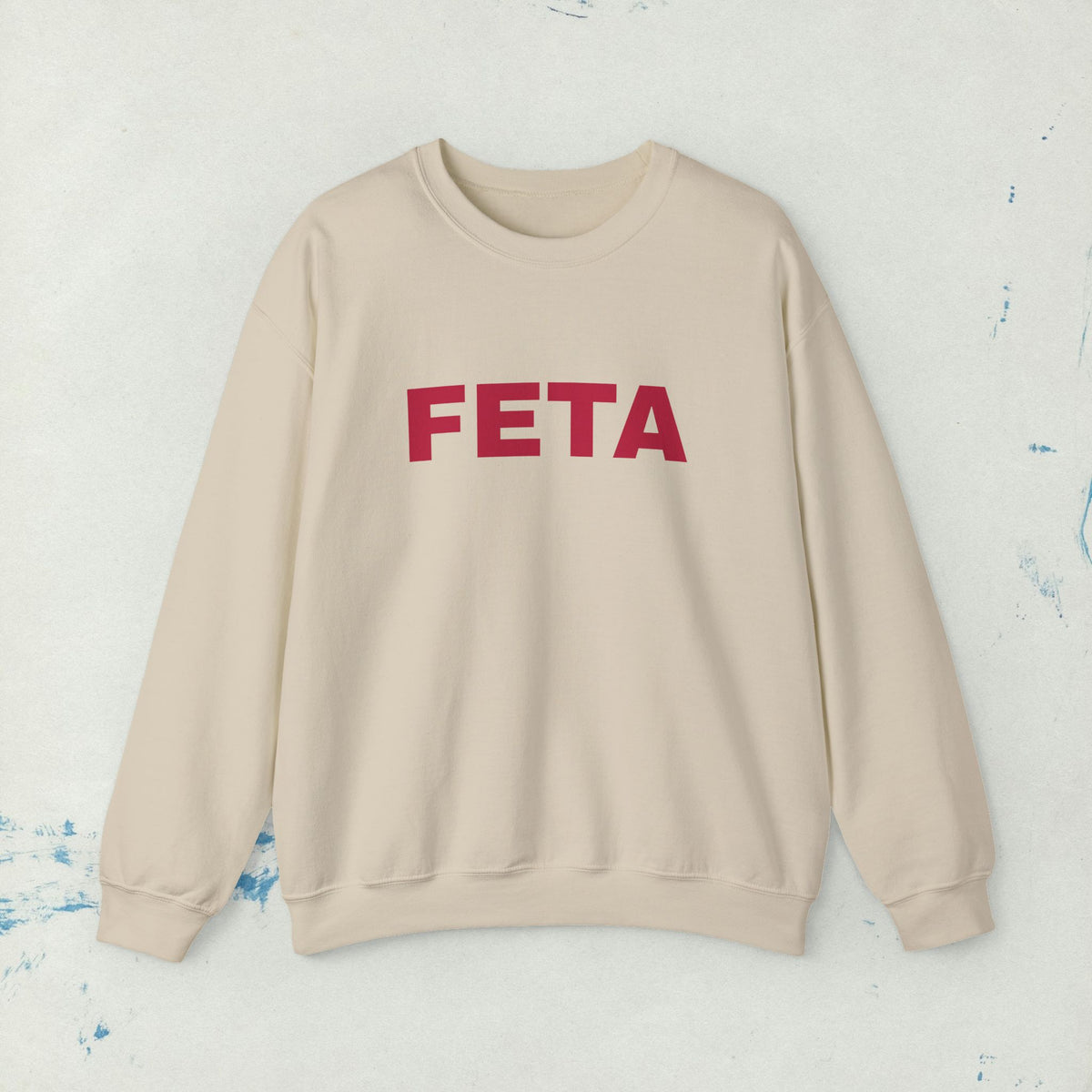 Feta Cheese Lovers Sweatshirt | Greek Foodie, Vintage Typography