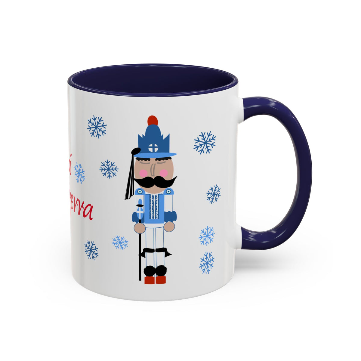 Coffee Mug, Greek Evzone Nutcracker Christmas Greetings Mug, Accent Mug, Holiday Mug, Gift Mug, Collectible