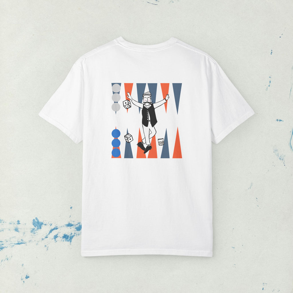 Backgammon Greek T-Shirt, Tavli Man, Unisex Garment-Dyed Tee, Greek Culture Shirt, Vintage Style Greek Tee, Greek Dad gift, pappou