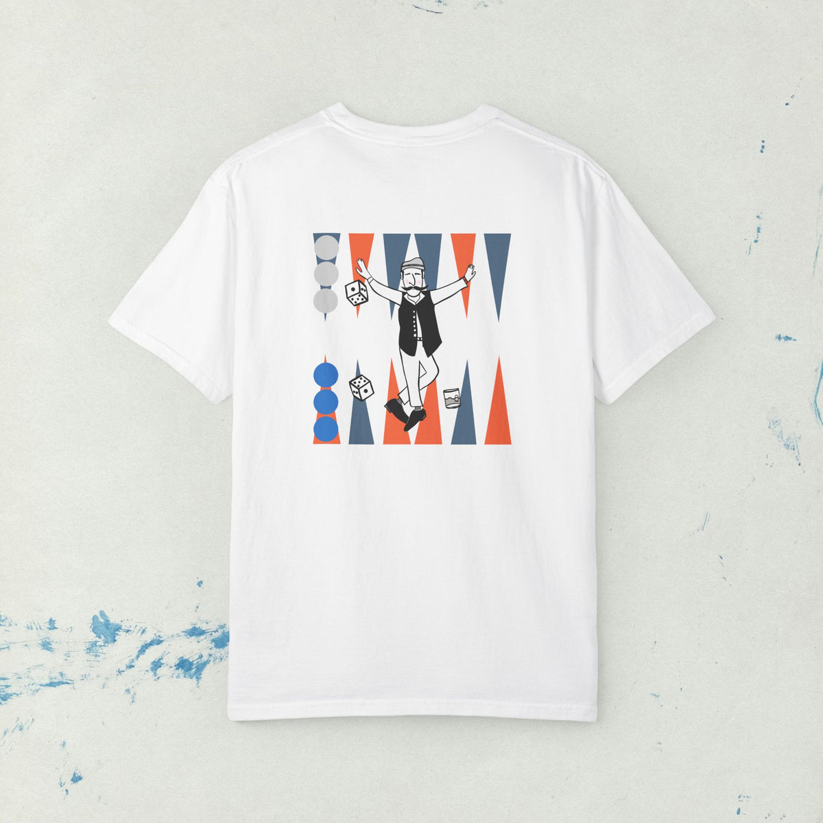 Backgammon Greek T-Shirt, Tavli Man, Unisex Garment-Dyed Tee, Greek Culture Shirt, Vintage Style Greek Tee, Greek Dad gift, pappou