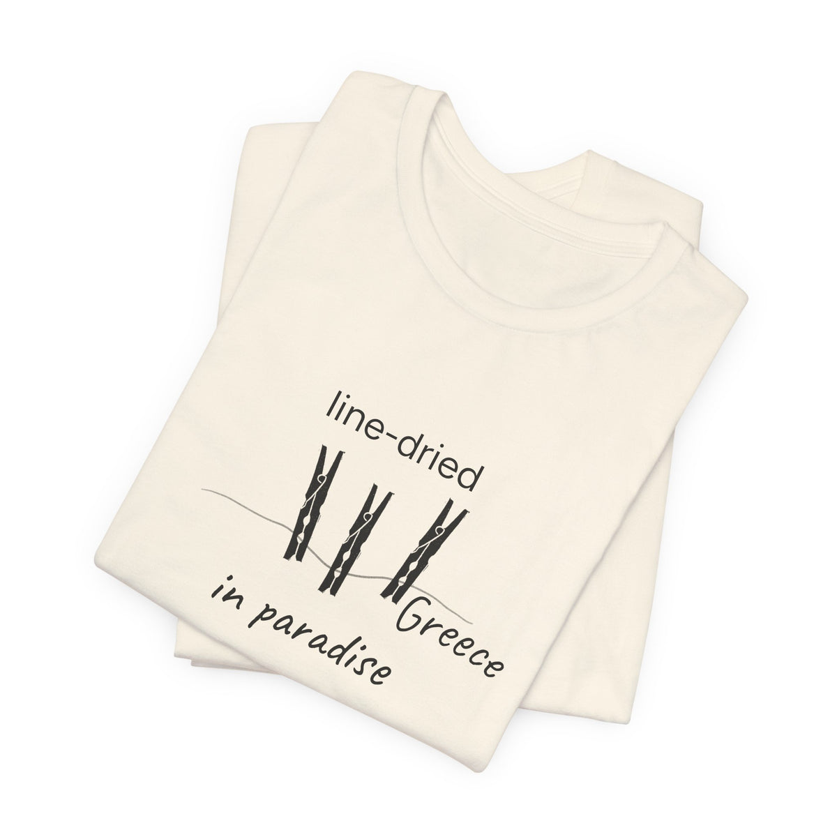Greece summer memories t-shirt | Minimal Greek Souvenir Tee, clothes pin linocut