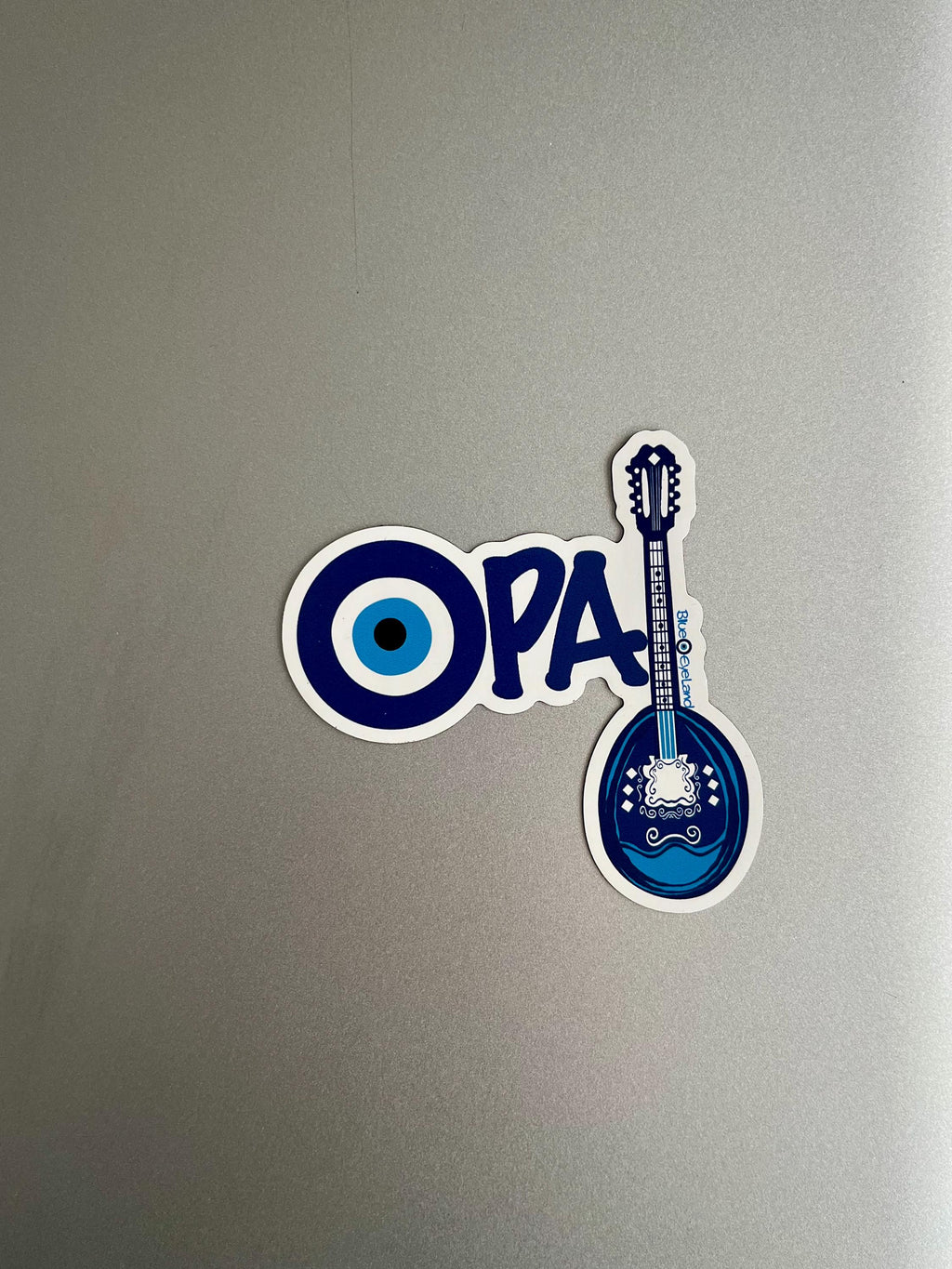 Opa Evil Eye and Bouzouki vinyl magnet
