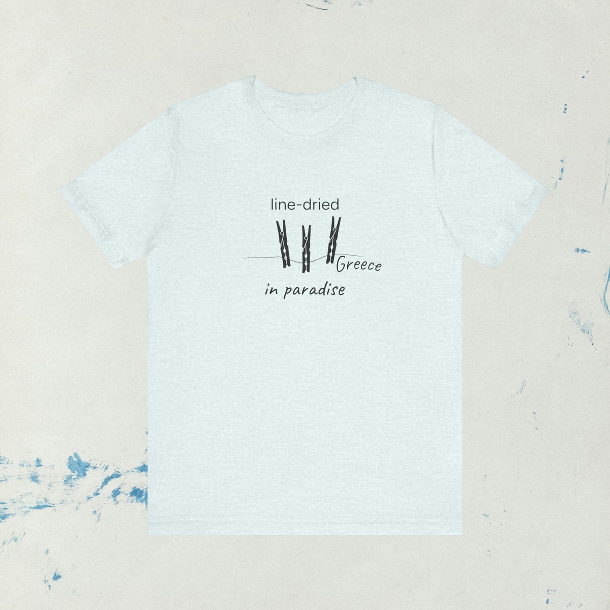 Greece summer memories t-shirt | Minimal Greek Souvenir Tee, clothes pin linocut
