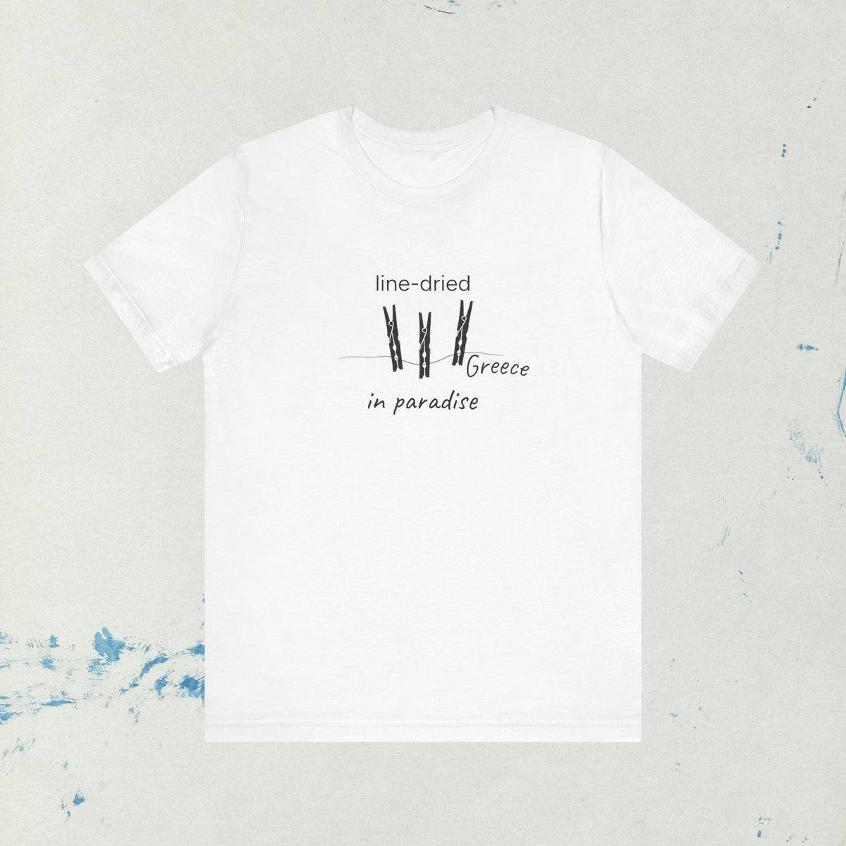 Greece summer memories t-shirt | Minimal Greek Souvenir Tee, clothes pin linocut
