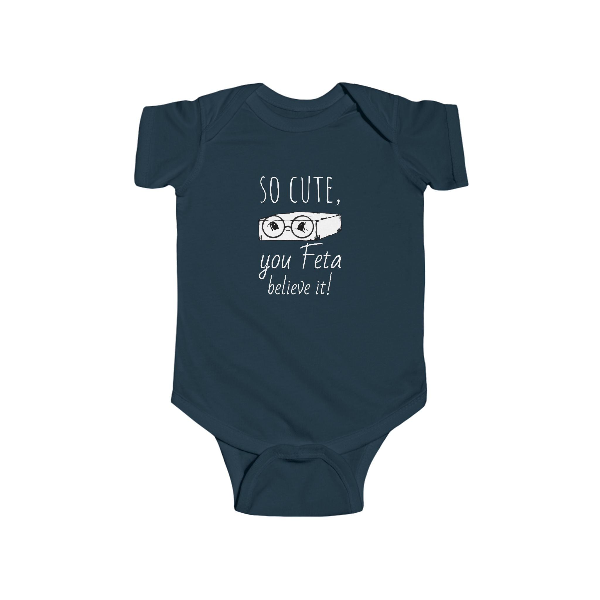 Cute Feta Cheese Baby Bodysuit | Cute Cheese Onesie
