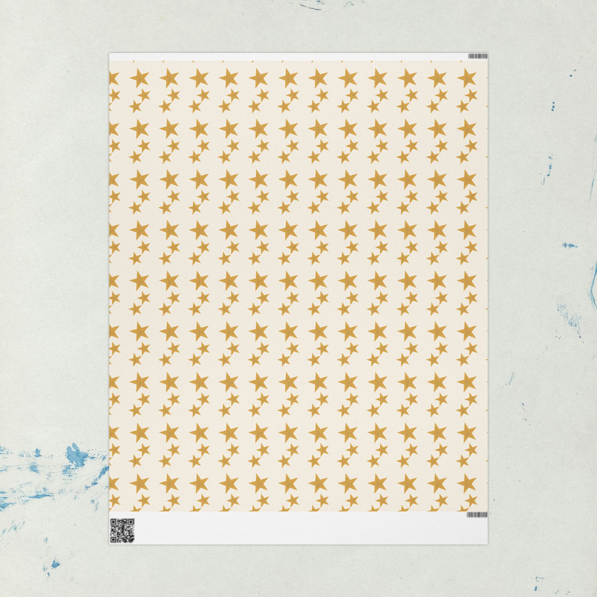 Byzantine Gold Stars Wrapping Papers | Metallic Star Pattern