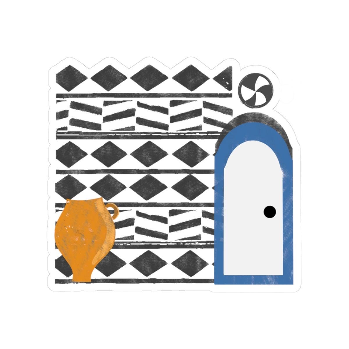 Greek blue sticker pack, Greece summer memories, Greek island, vinyl stickers