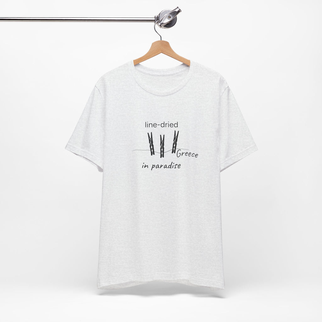 Greece summer memories t-shirt | Minimal Greek Souvenir Tee, clothes pin linocut