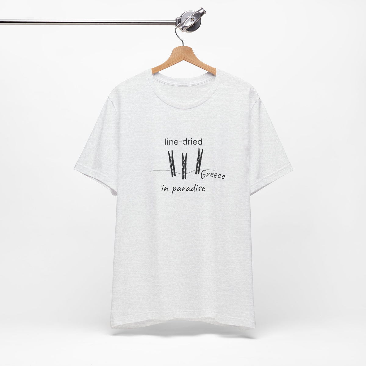 Greece summer memories t-shirt | Minimal Greek Souvenir Tee, clothes pin linocut