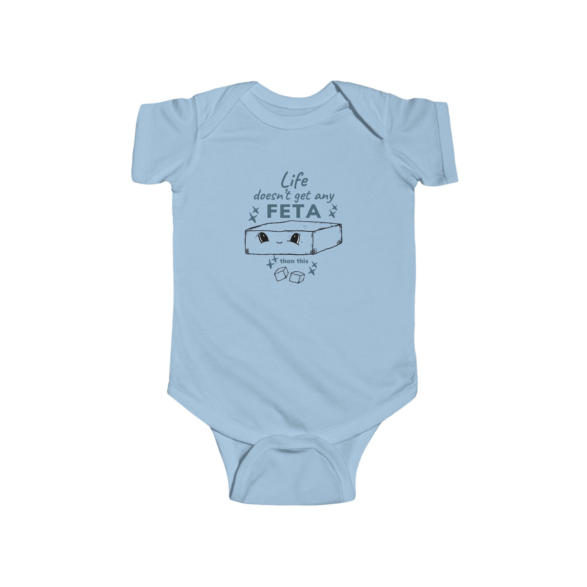 Greek Feta Infant Bodysuit, Cute Baby Onesie, Foodie Greek Baby Shirt, Gifts for Greek Food Lovers, Newborn Greek Apparel