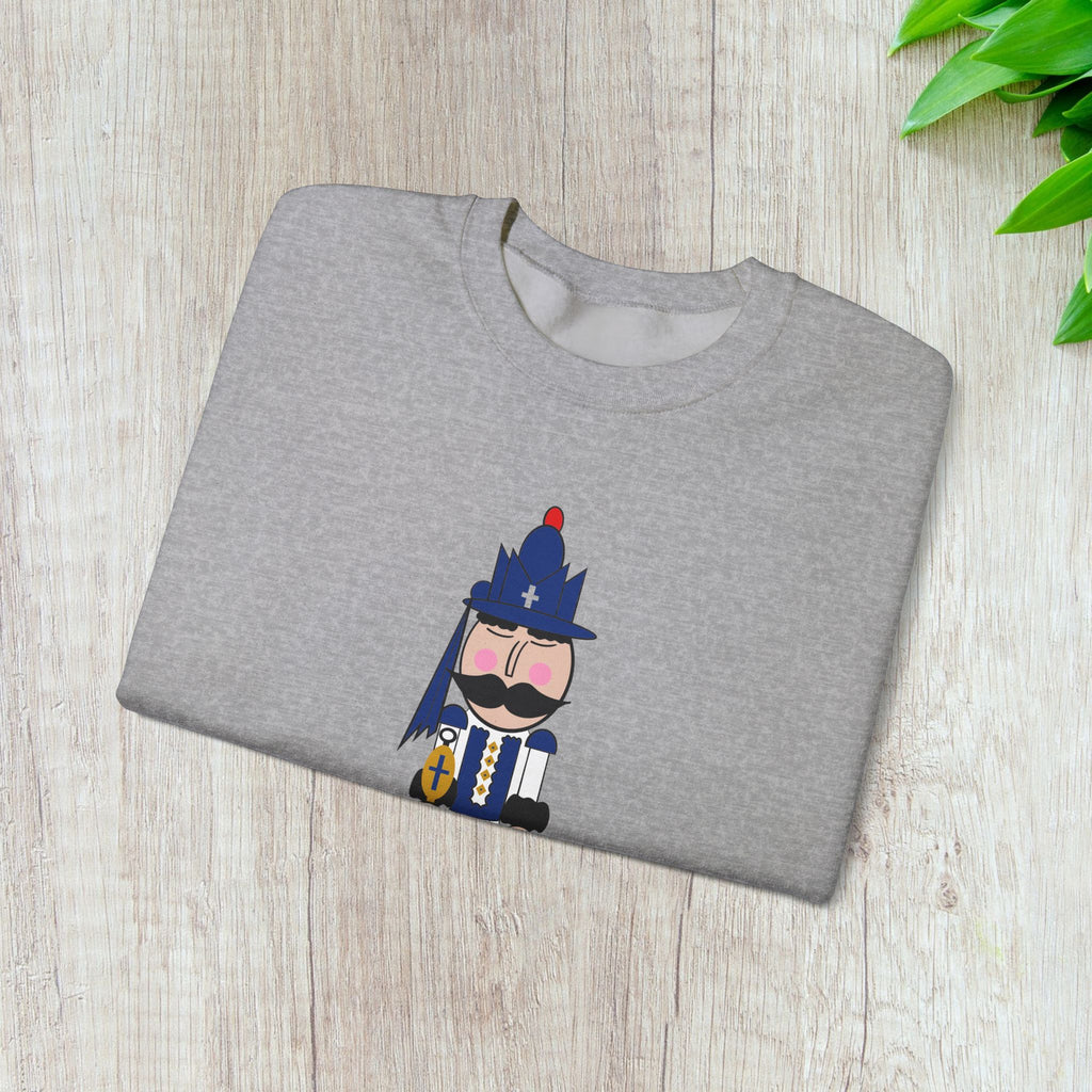Evzone Nutcracker Illustration Sweatshirt | Holiday Nutcracker Soldier Crewneck