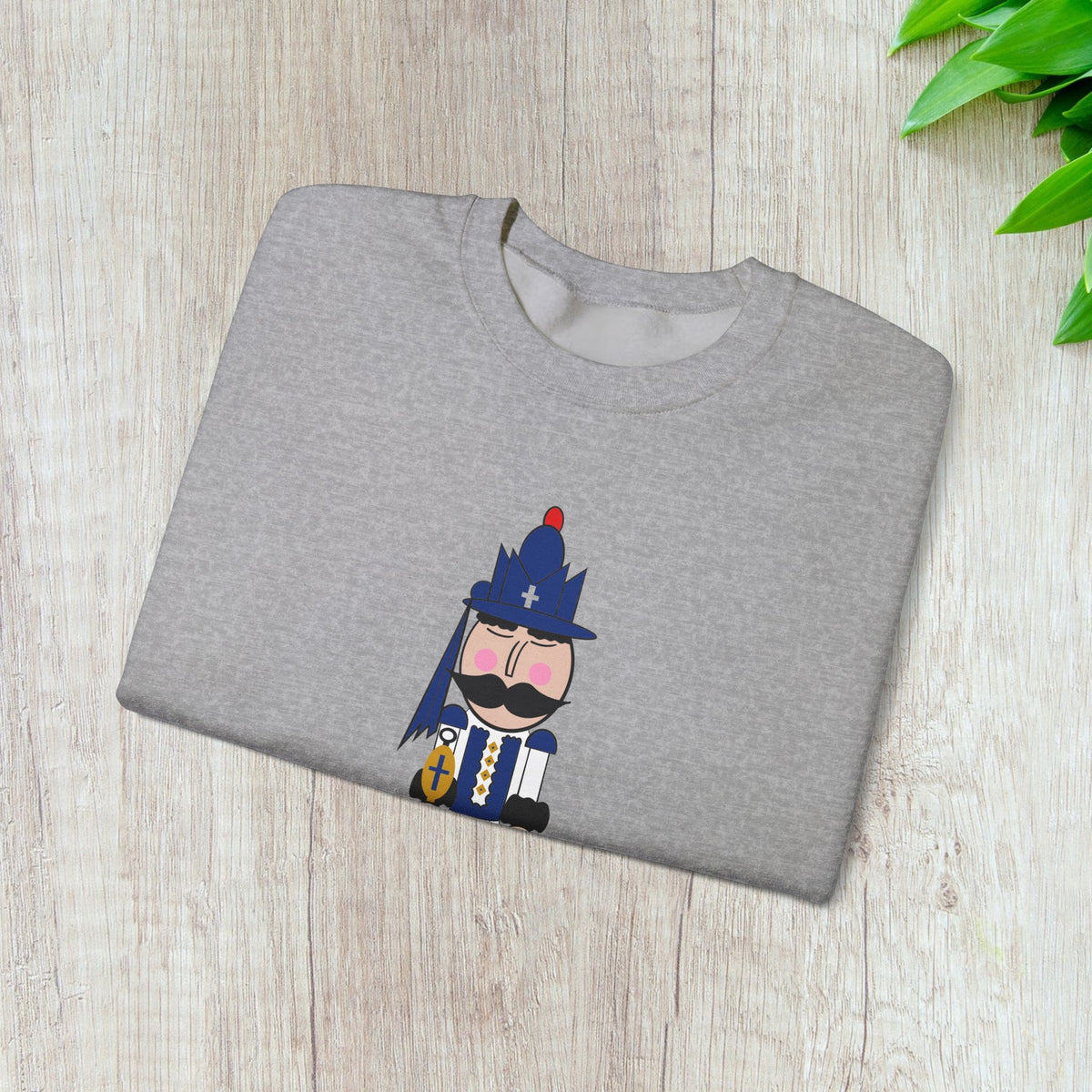 Evzone Nutcracker Illustration Sweatshirt | Holiday Nutcracker Soldier Crewneck
