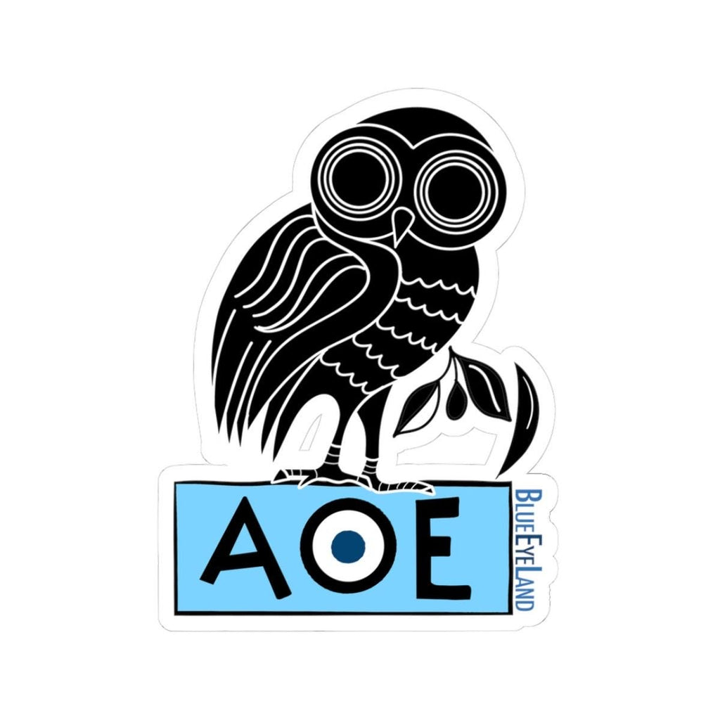 Ancient Greek Owl Coin Sticker: Athens Travel Vinyl Decal