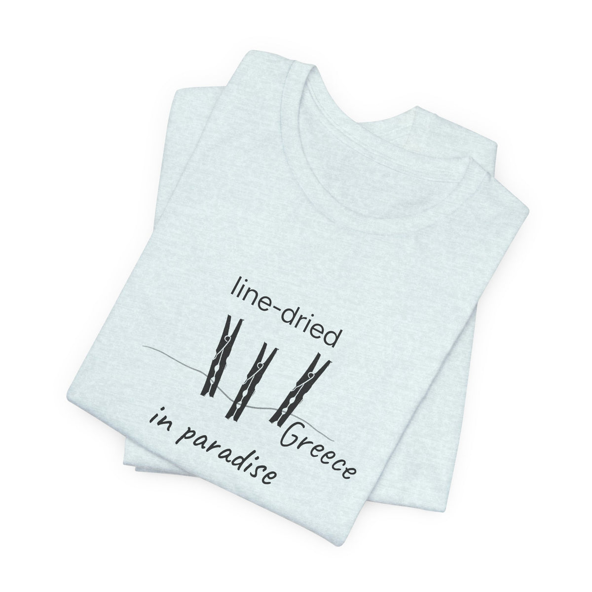 Greece summer memories t-shirt | Minimal Greek Souvenir Tee, clothes pin linocut