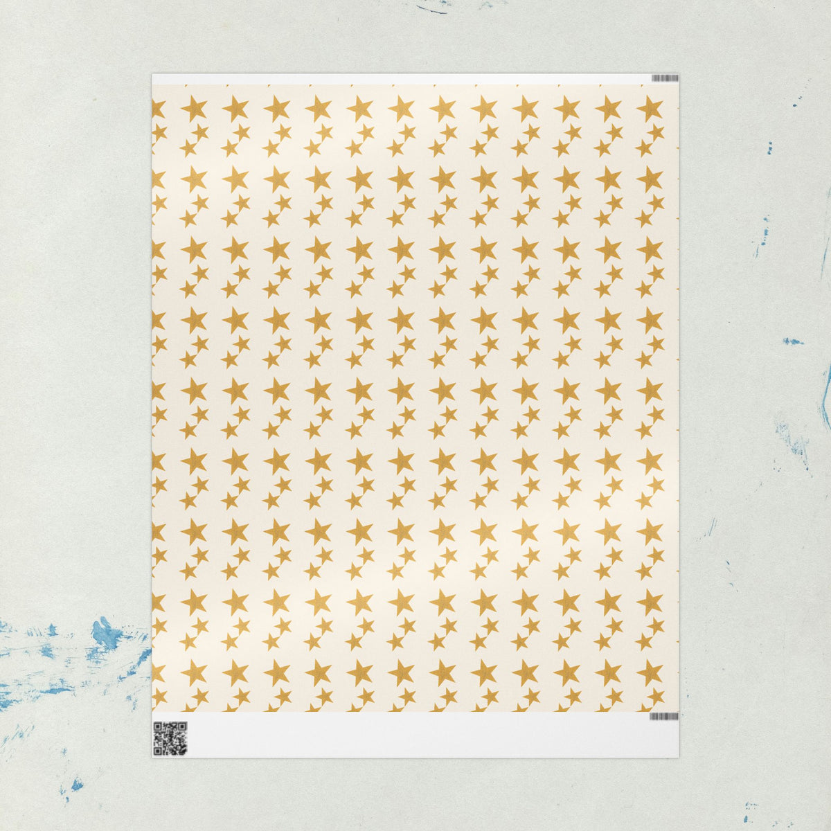 Byzantine Gold Stars Wrapping Papers | Metallic Star Pattern
