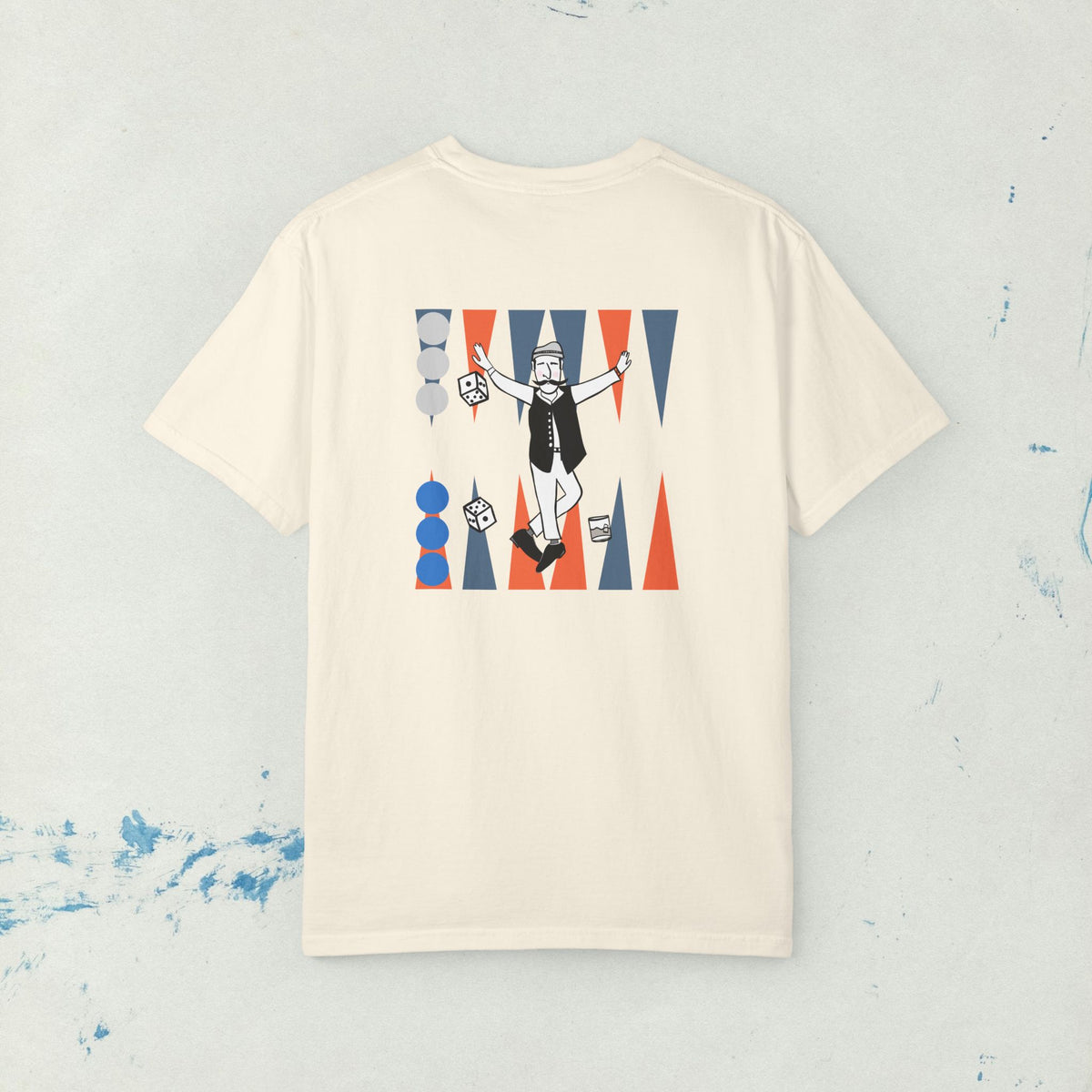Backgammon Greek T-Shirt, Tavli Man, Unisex Garment-Dyed Tee, Greek Culture Shirt, Vintage Style Greek Tee, Greek Dad gift, pappou